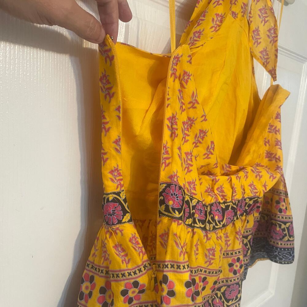 NWT J Crew Halter peplum top in sunny block print size Large - Picture 6 of 15